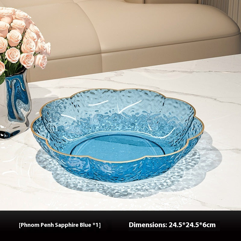 PET Fruit Plate Snack Dish Household Household Kitchen Flower Fruit Plate
