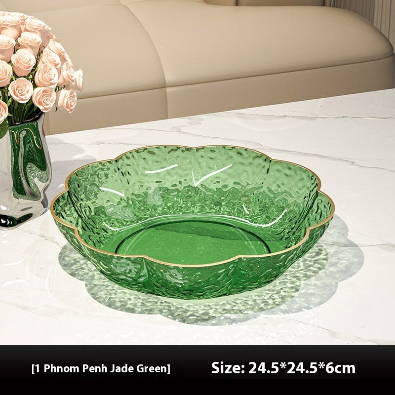 PET Fruit Plate Snack Dish Household Household Kitchen Flower Fruit Plate